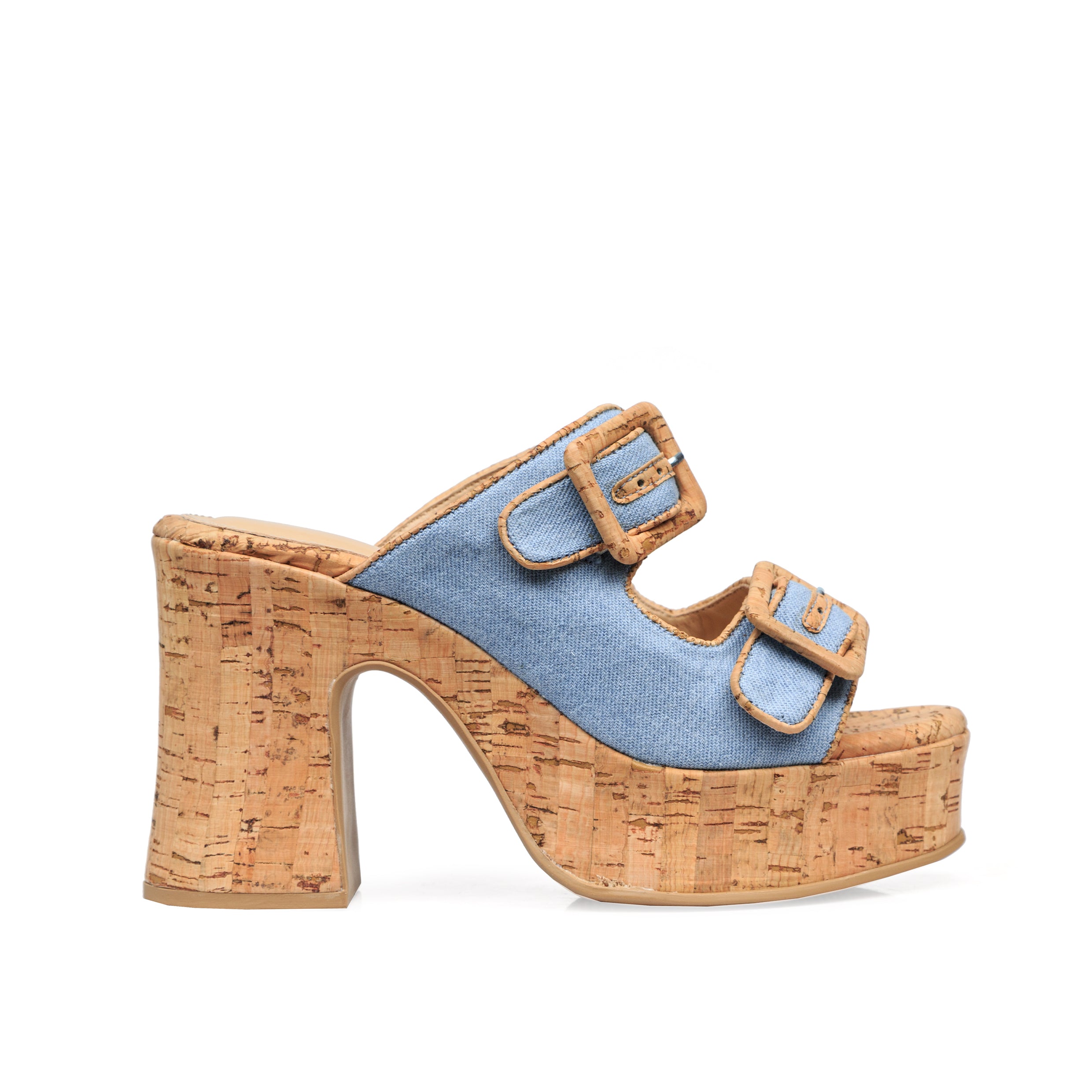 Plataforma Cork Denim