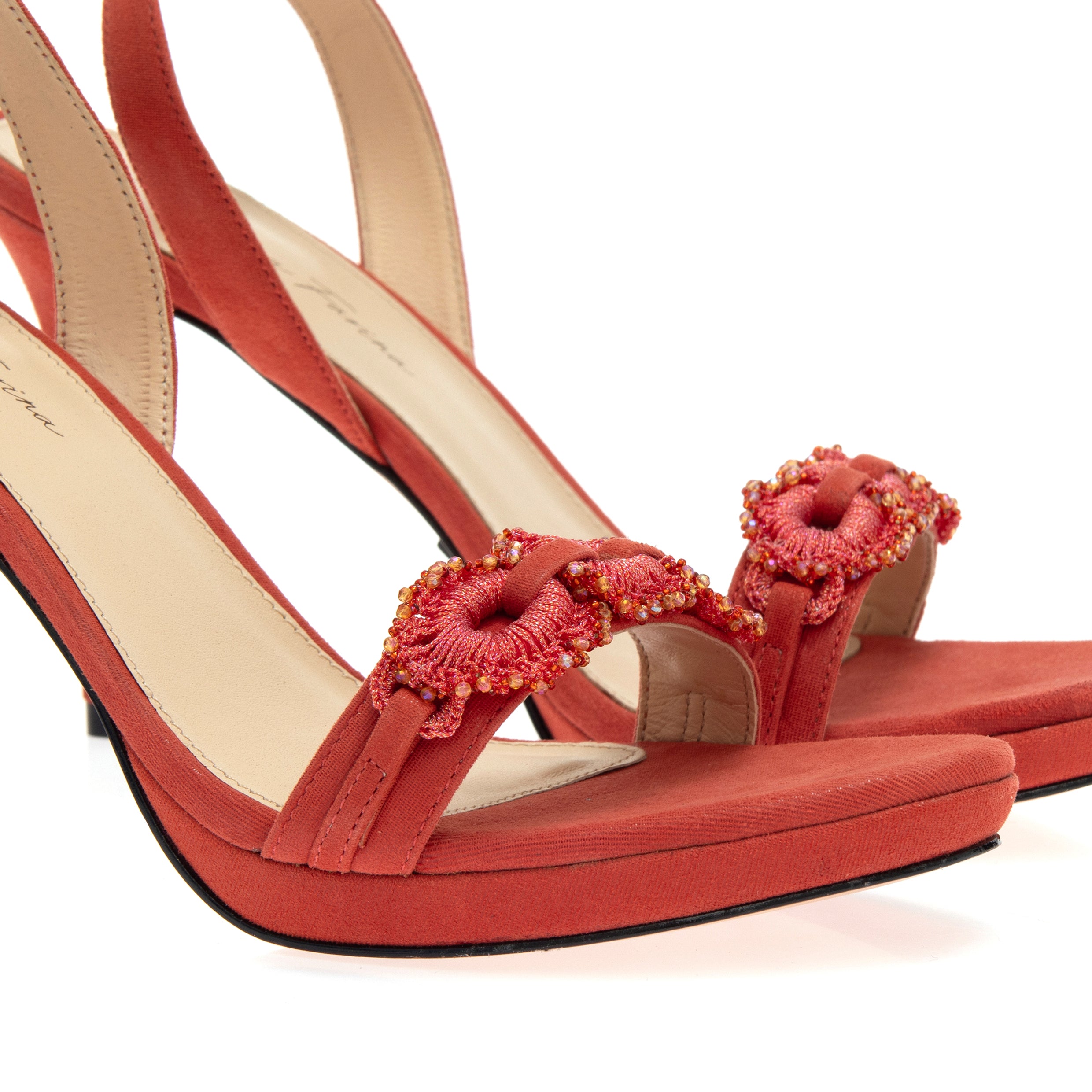 Sandália Marina Salto Fino Coral